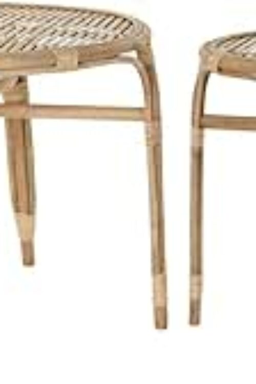 Home Decor Dkd Lot de 2 Tables d’appoint en Bambou